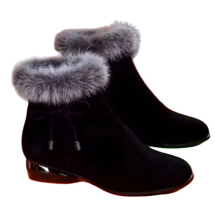 Fleece-lined Versatile Leather Boots