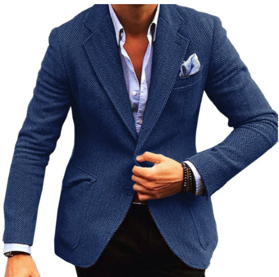 Casual Printed Double-button Suit Jacket
