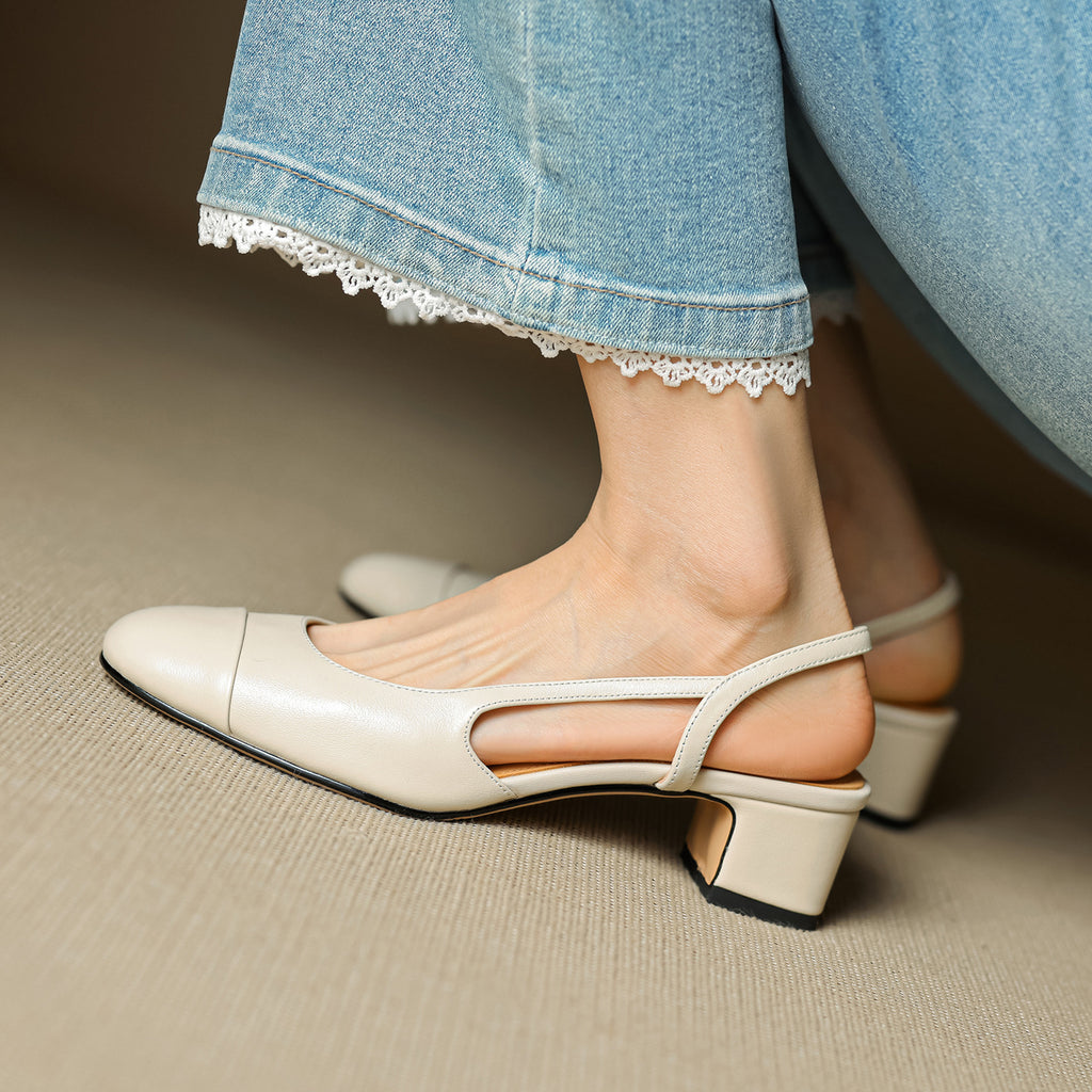 French Retro Back Roman Sandals