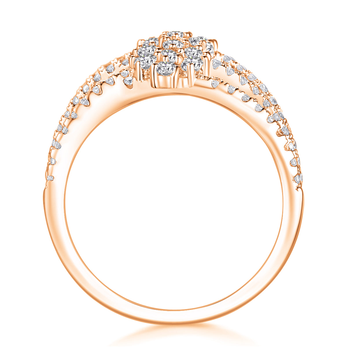 A Love Reborn Three Times - A Wedding Ring Set With 0.5-carat Top-quality Moissanite S925 Silver And Platinum-plated Diamond. The Ring Can Be Tested With A Diamond Pen In Gold And Rose Gold