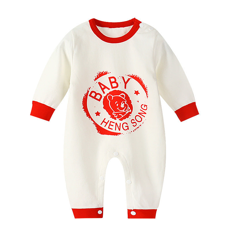 Long-sleeved Cotton Romper