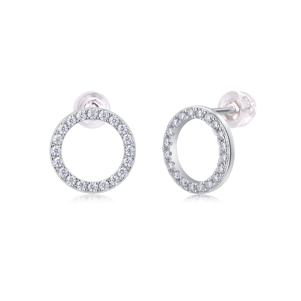 Explore - The Fashionable And Trendy Earrings Set With Top-quality Moissanite S925 Silver And Platinum-plated Stud Earrings Can Be Tested With A Diamond Pen
