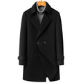 Arrival Long Double-Faced Wool Coat With Detachable Goose Down Lining And Double-Breasted Design