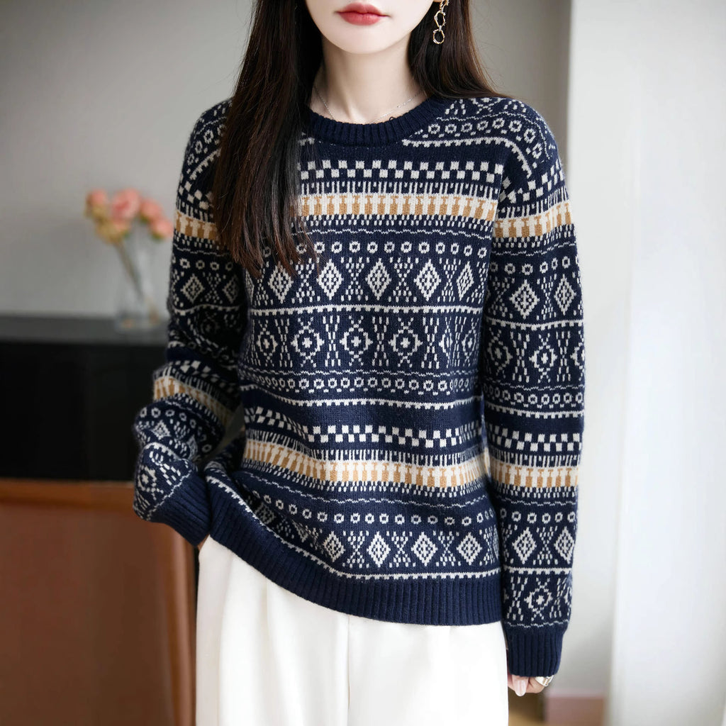 Crew-Neck Pullover Sweater