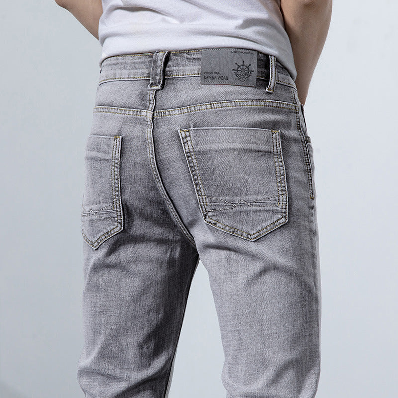 Straight Elastic Trend Versatile Retro Nostalgic Jeans
