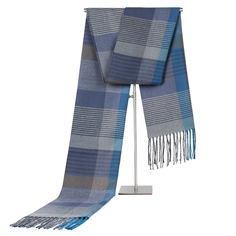 Plaid Middle-aged And Elderly Men's Scarf