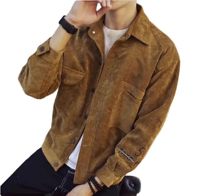 Jackets Men Single Breasted Pockets Leisure Slim Solid Simple