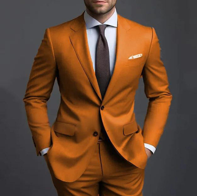 Business Casual Men's Fashion Suit Two-piece Suit