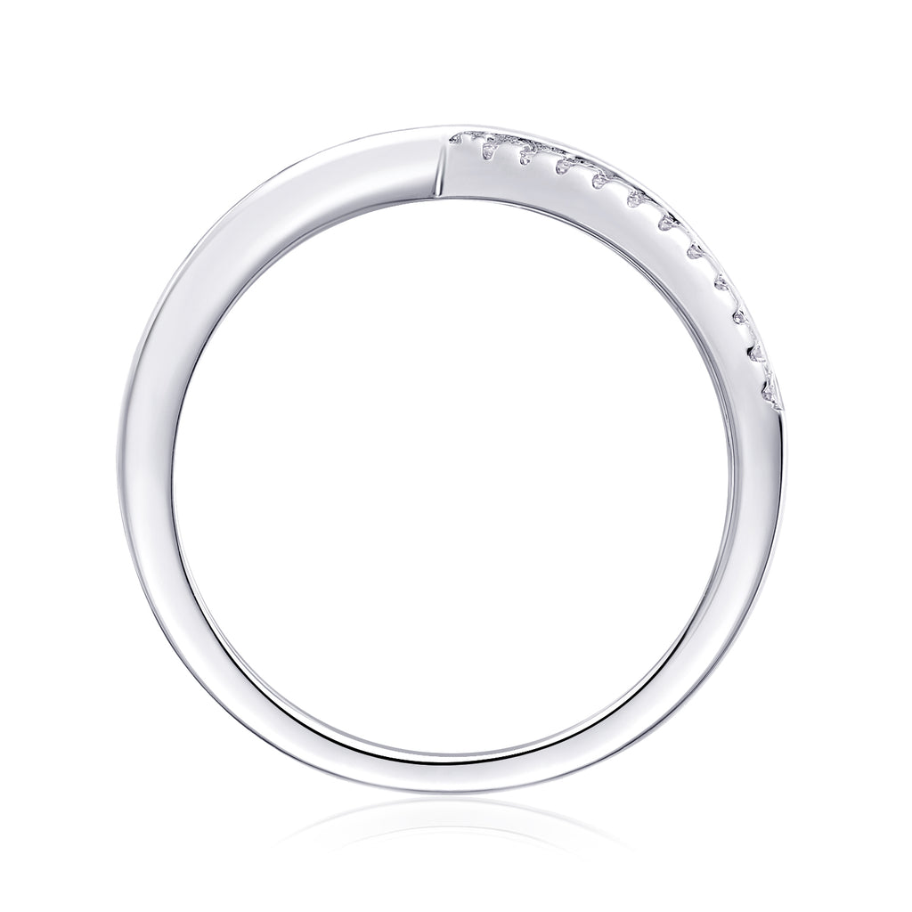 Intersection - A Wedding Ring Set With Top-quality Moissanite S925 Silver And Platinum-plated Diamond Can Be Inspected With A Diamond Pen