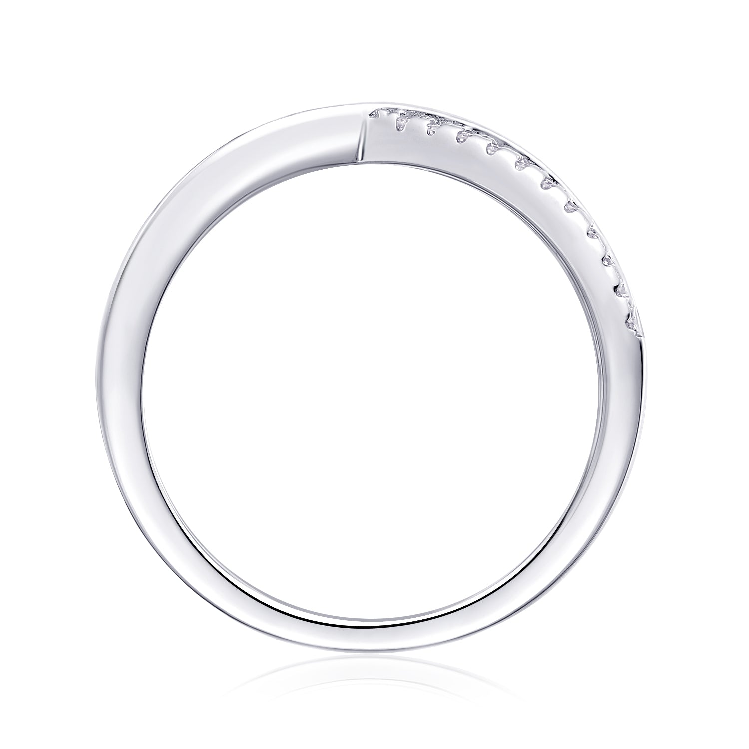 Intersection - A Wedding Ring Set With Top-quality Moissanite S925 Silver And Platinum-plated Diamond Can Be Inspected With A Diamond Pen