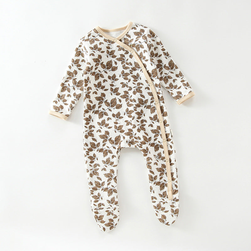 Newborn Baby's Foot Cover Bodysuit For Boys And Girls