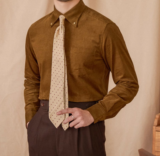 Men lCotton Corduroy Long-sleeved Shirt