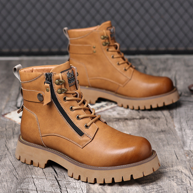 Velvet  Leather Boots