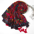 Cashew Flower Cotton Linen Scarf Warm Scarf Shawl