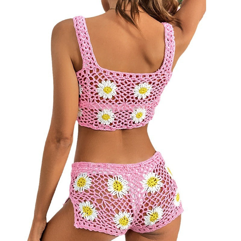 Swimsuit Flower Vest Bikini Suit