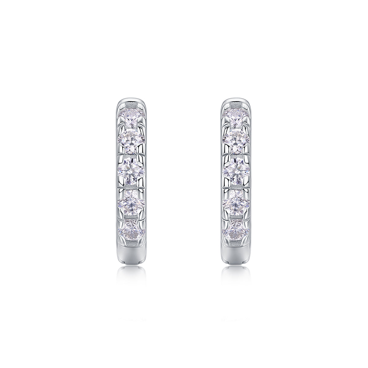Summer Iced Tea - Earrings Set With Top-quality Moissanite S925 Silver And Platinum-plated Stud Earrings, A Fashionable And Trendy Accessory, Can Be Tested With A Diamond Pen