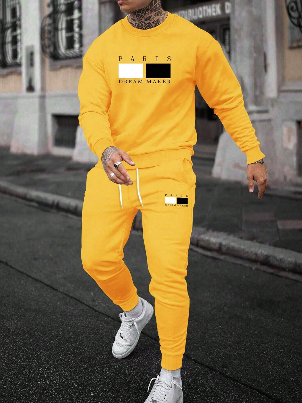 Round Neck Sweater Casual Sports Suit