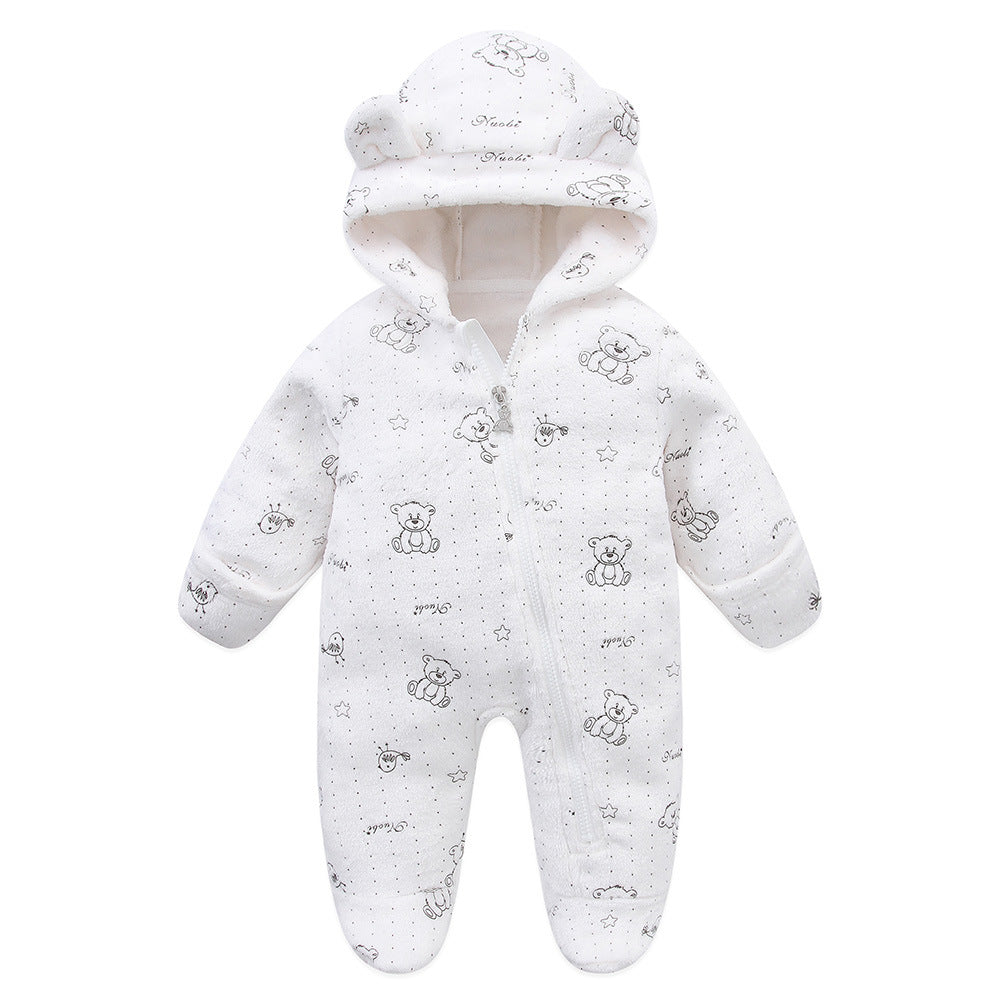 Newborn Clothes Baby Fleece-lined Jumpsuit