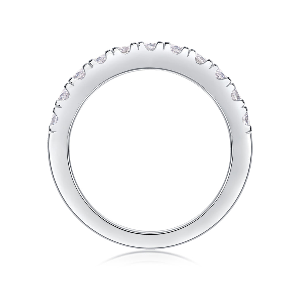 Parallel World - A Wedding Ring Set With Top-quality Moissanite S925 Silver And Platinum-plated Diamond Can Be Tested With A Diamond Pen. The Ring Is In Gold And Rose Gold