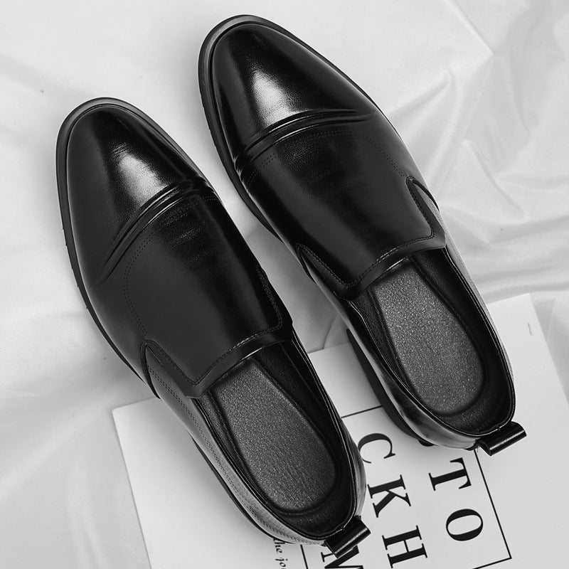 Plus-Size Vintage Business Slip-On Leather Shoes