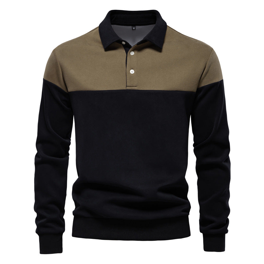 Men's Casual Long-sleeved Polo Collar Sweater