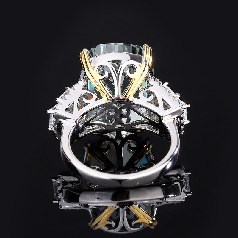 Silver High Carbon Diamond Ice CrushingRing