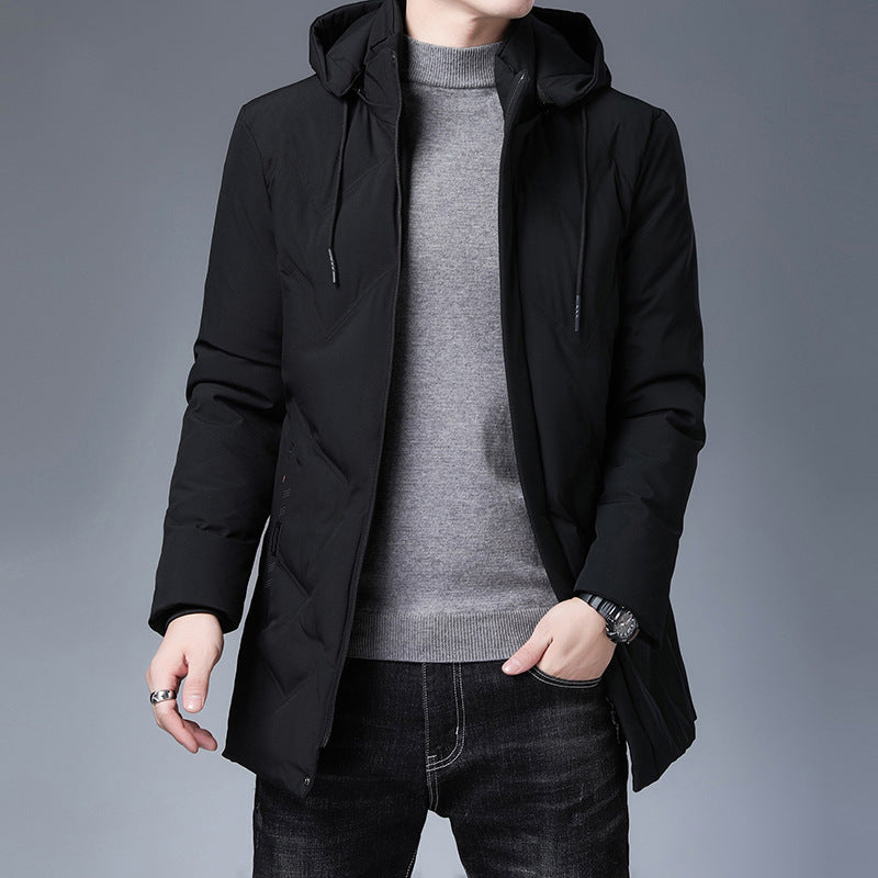 Casual Thickening Mid-length Hooded