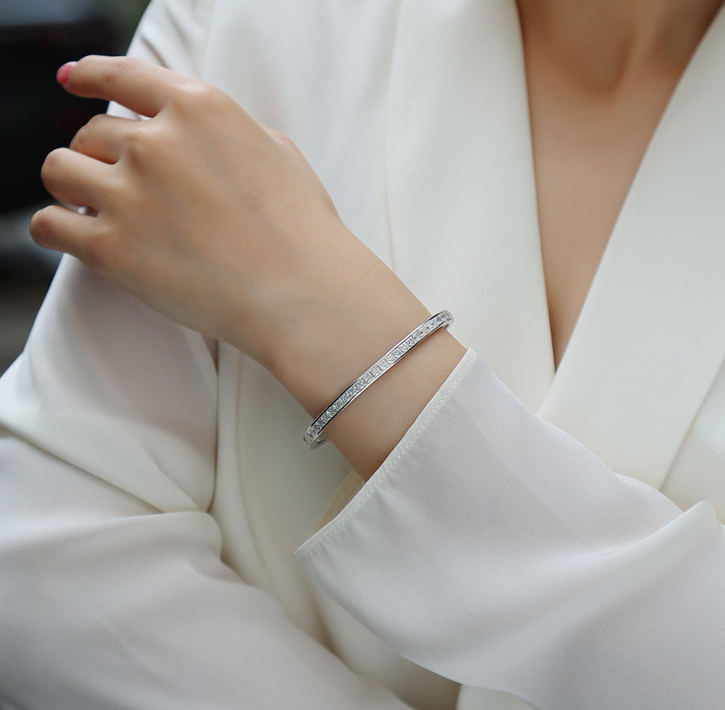 Future Guidance - Premium Moissanite Luxury Fashion Light Luxury Jewelry Silver Bracelet S925 Silver-plated Platinum