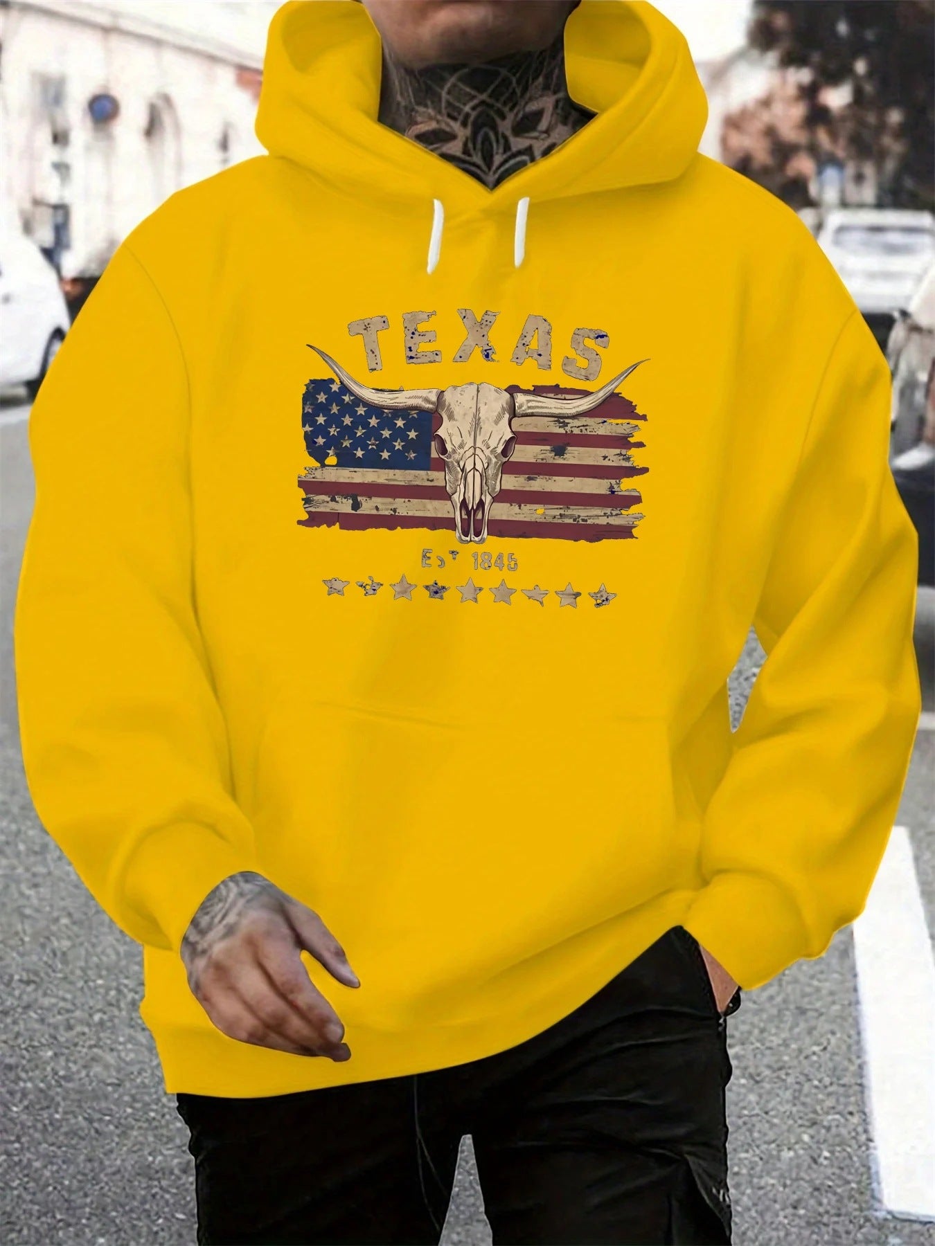 Men's Autumn And Winter Casual Loose Hooded Sweatshirt With
