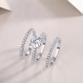 Dreamy - Set With 2-carat Top-quality Moissanite S925 Silver And Platinum-plated Diamond Wedding Ring. The Ring Can Be Inspected With A Diamond Pen