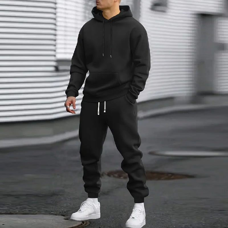 Men's Casual Sports Hoodie With Gridles Pants