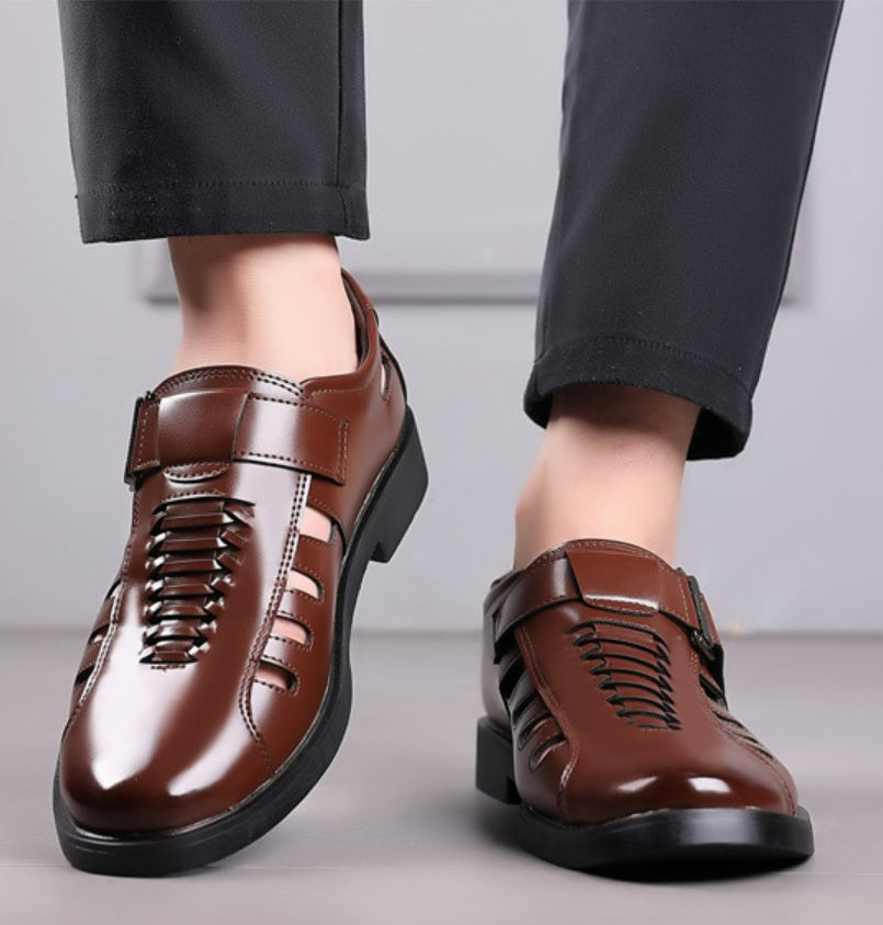 Men’s Casual Business Leather Sandals | Diamond Sadaf