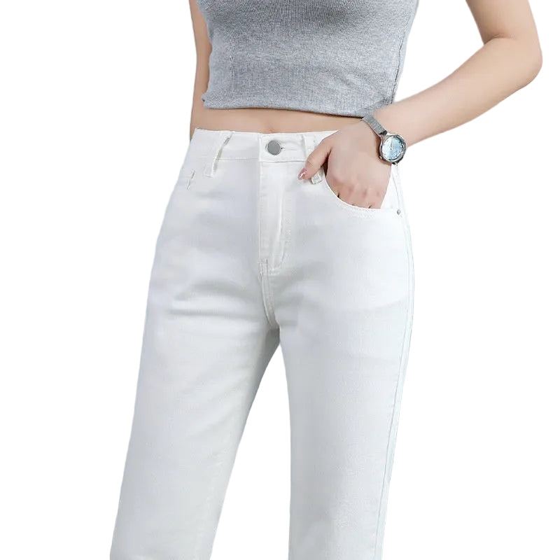 Women White  High waisted jeans