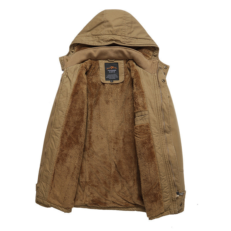 Men's Jacket Fleece-lined Warm