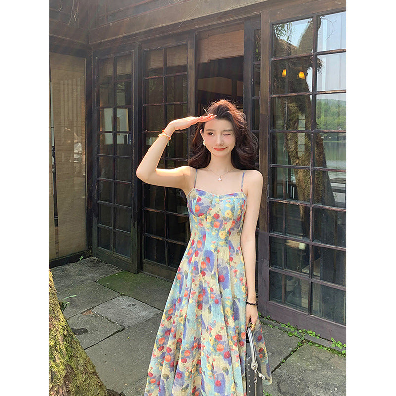 Strapless Maxi Print Dress