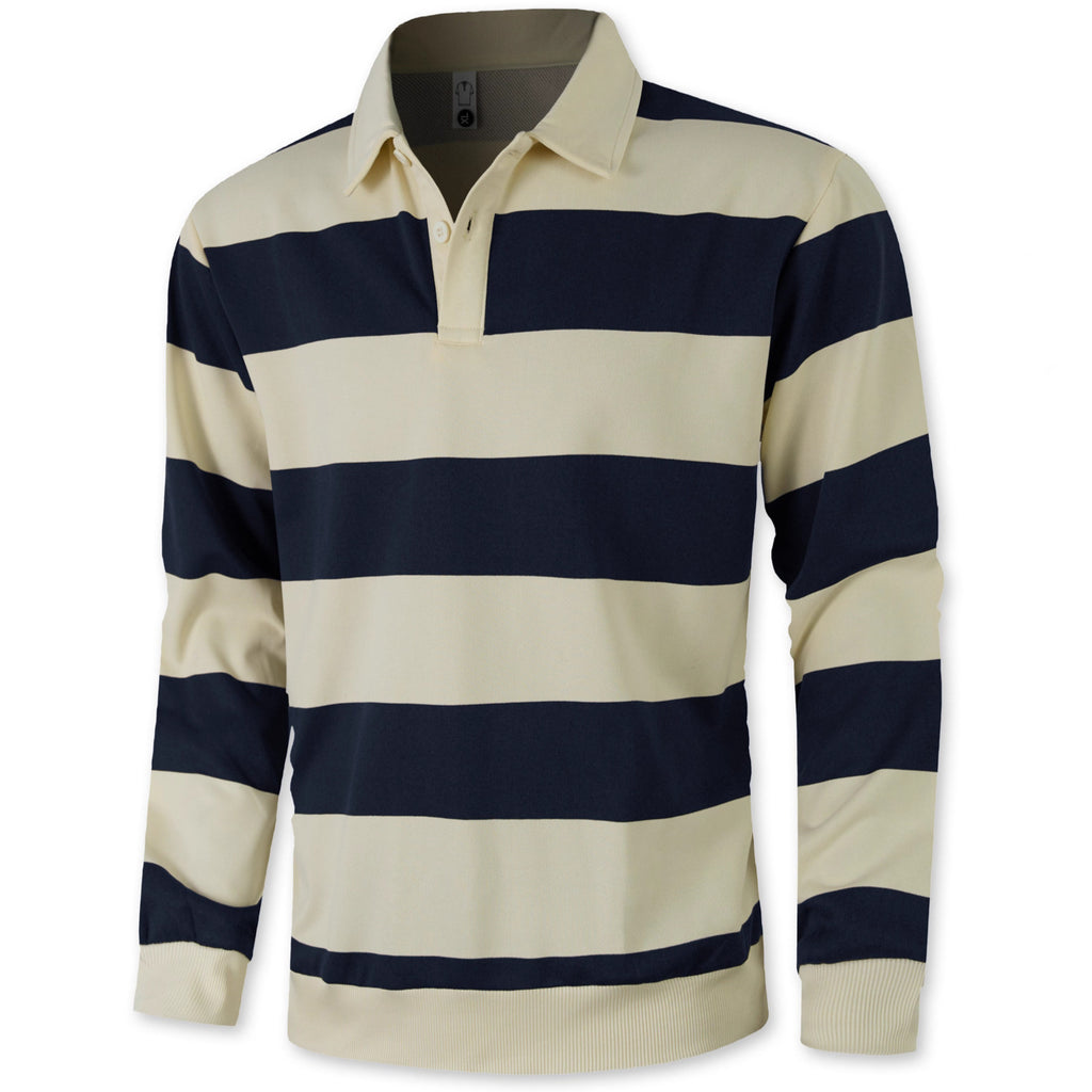 Knitwear Striped Contrasting Color Button Long Sleeve