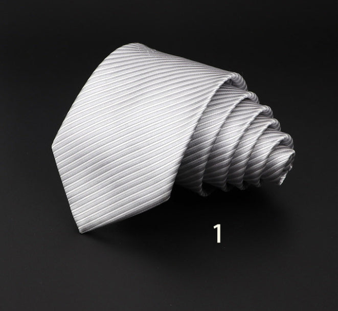 Striped British Gentleman Polyester Fiber Tie