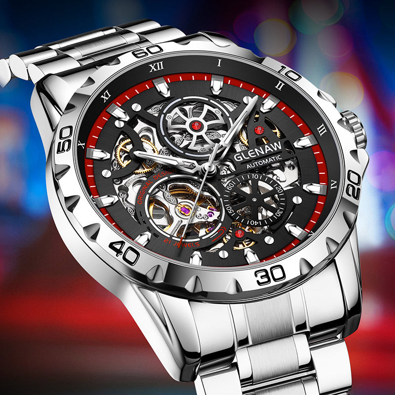 Double-sided Hollow-out Full Luminous Automatic Mechanical Watch For Men
