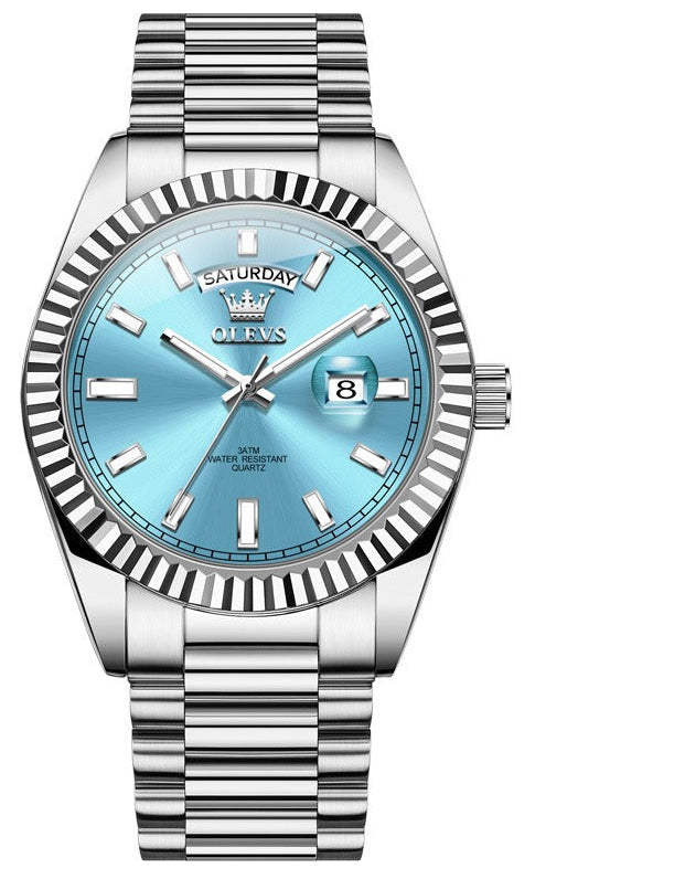 Waterproof Business Steel Belt Wrist Watch