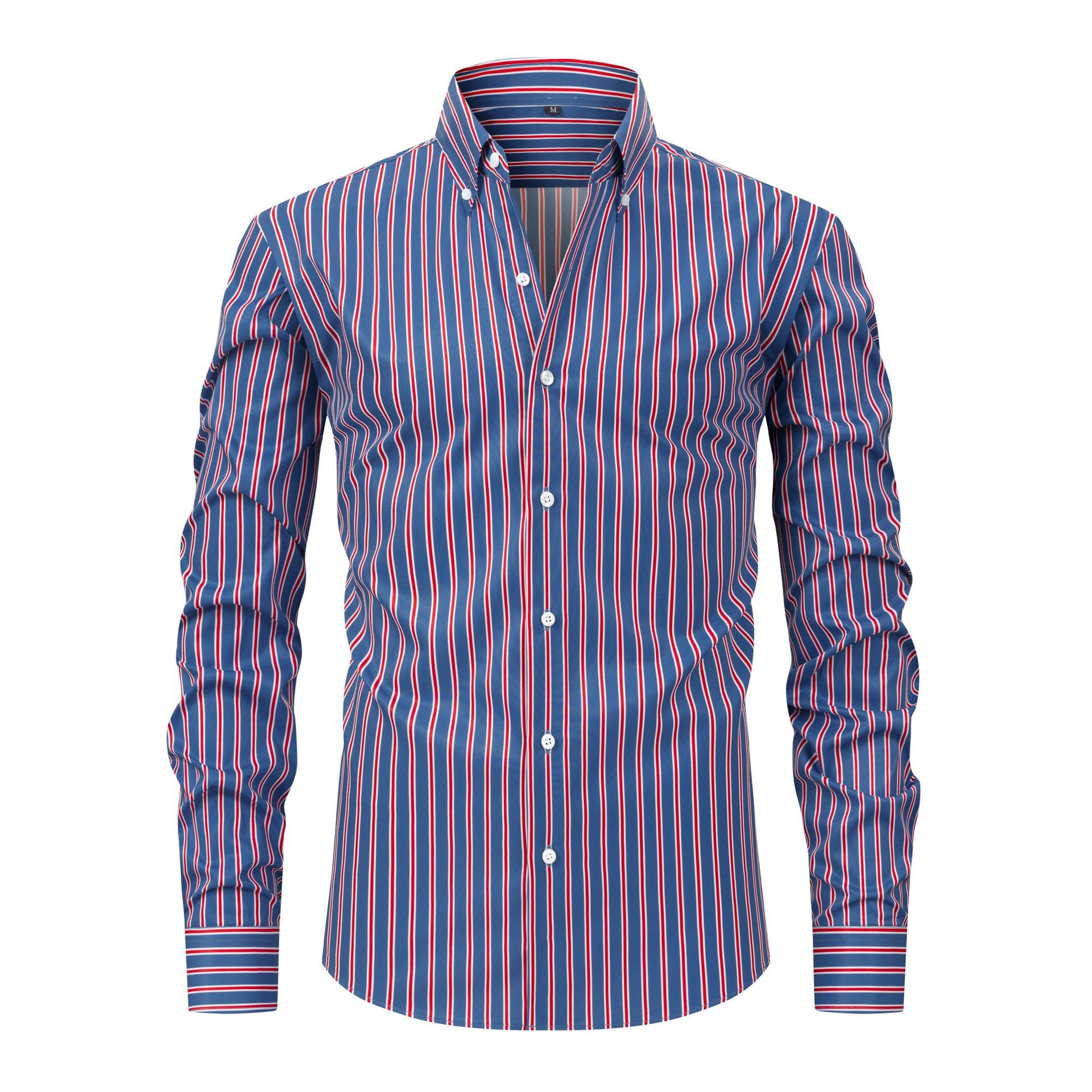 Stylish High-end Striped Mens Shirt