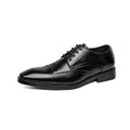 British Style Low-top Leather Shoes Plus Size Lace Up