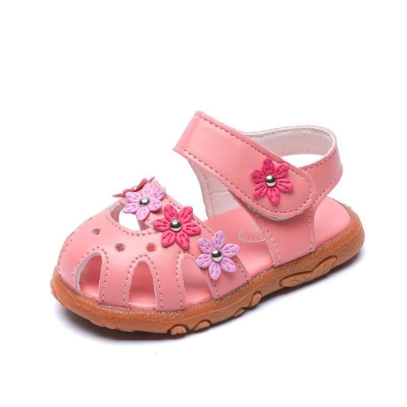 Summer Girls Baotou Sandals Children's Fashion Flower Princess Baotou Shoes
