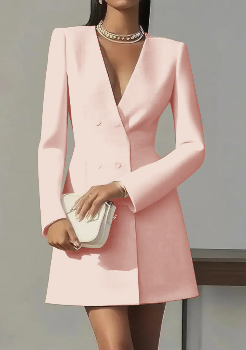 V-neck Suit-style Dress