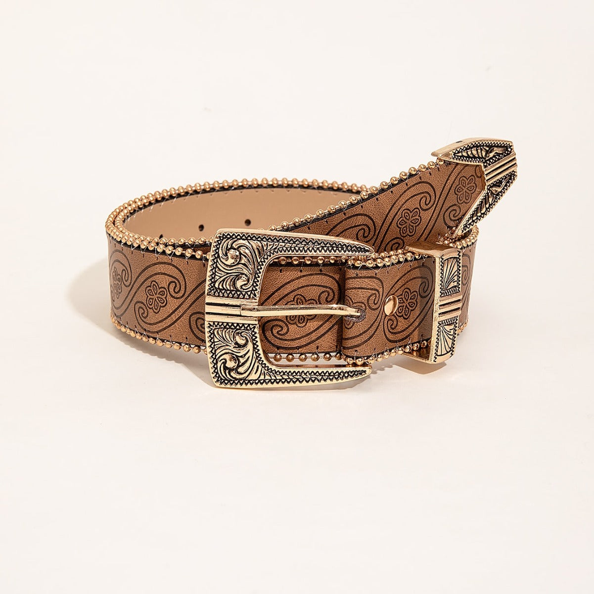Retro Pattern PU Belt Western Style Belt