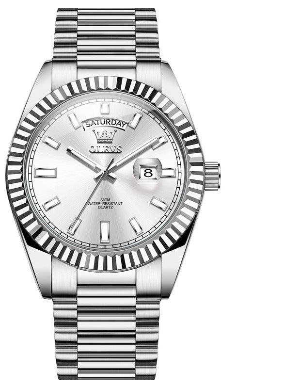 Waterproof Business Steel Belt Wrist Watch