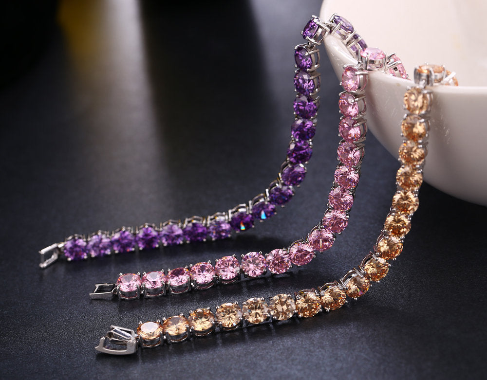 Carat Diamond Super Flash AAA Zircon Lady Bracelet