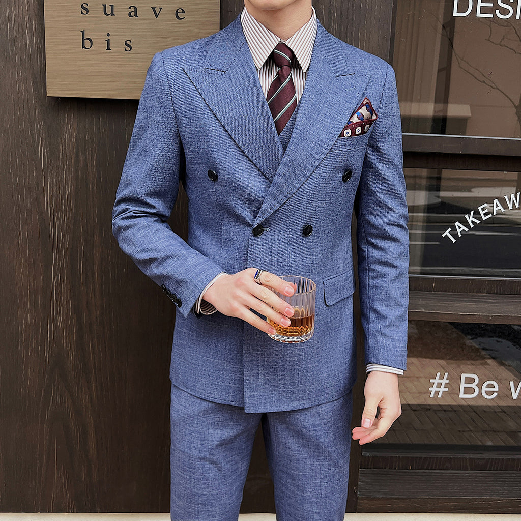 Spring And Summer Professional Casual Men's Three-piece Suit Jacket