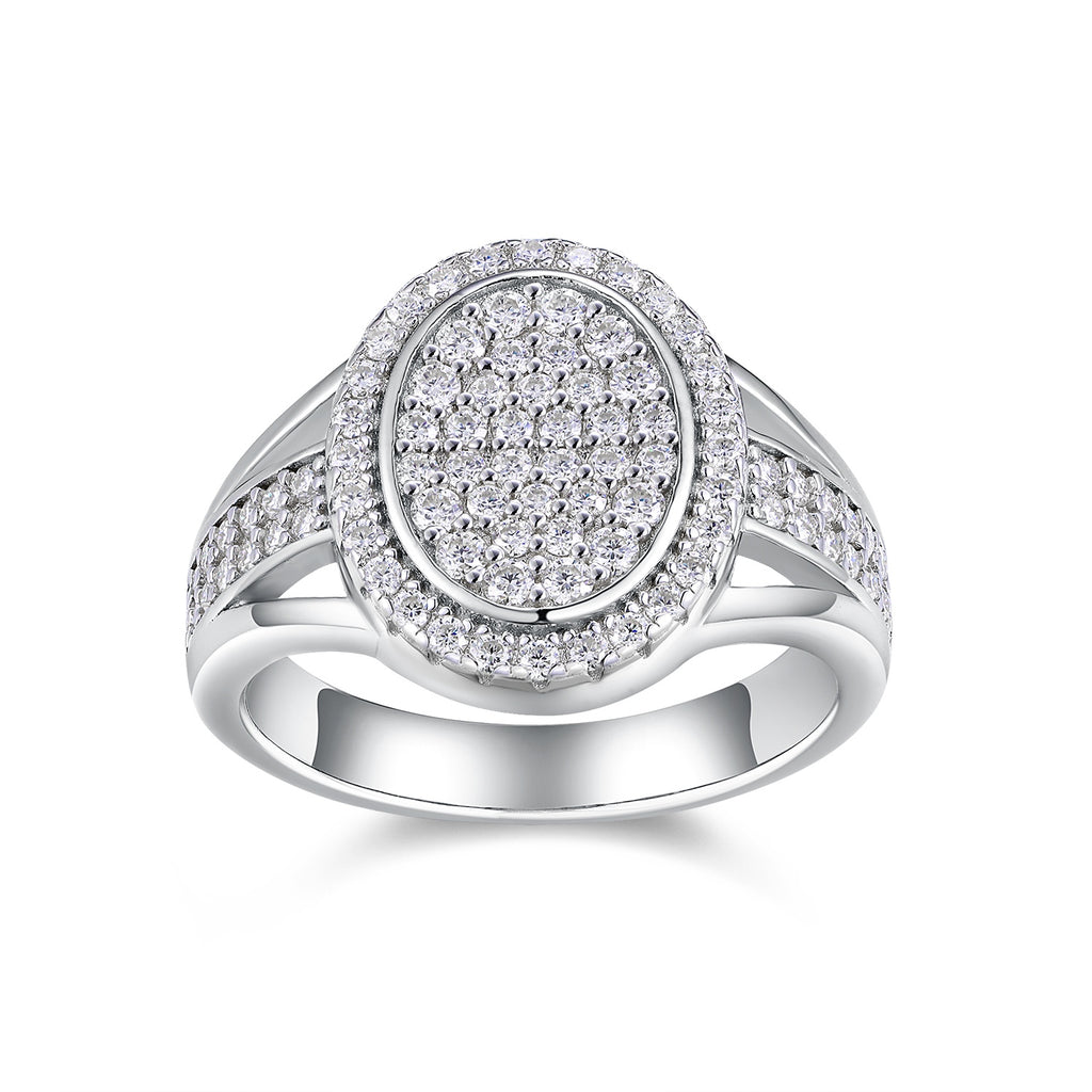 Starlight Moissanite Men’s Ring – S925 Platinum Plated | Diamond Sadaf