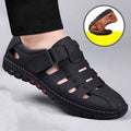 Mens Fashion Casual Leather Hollow Out Breathable Casual Shoes