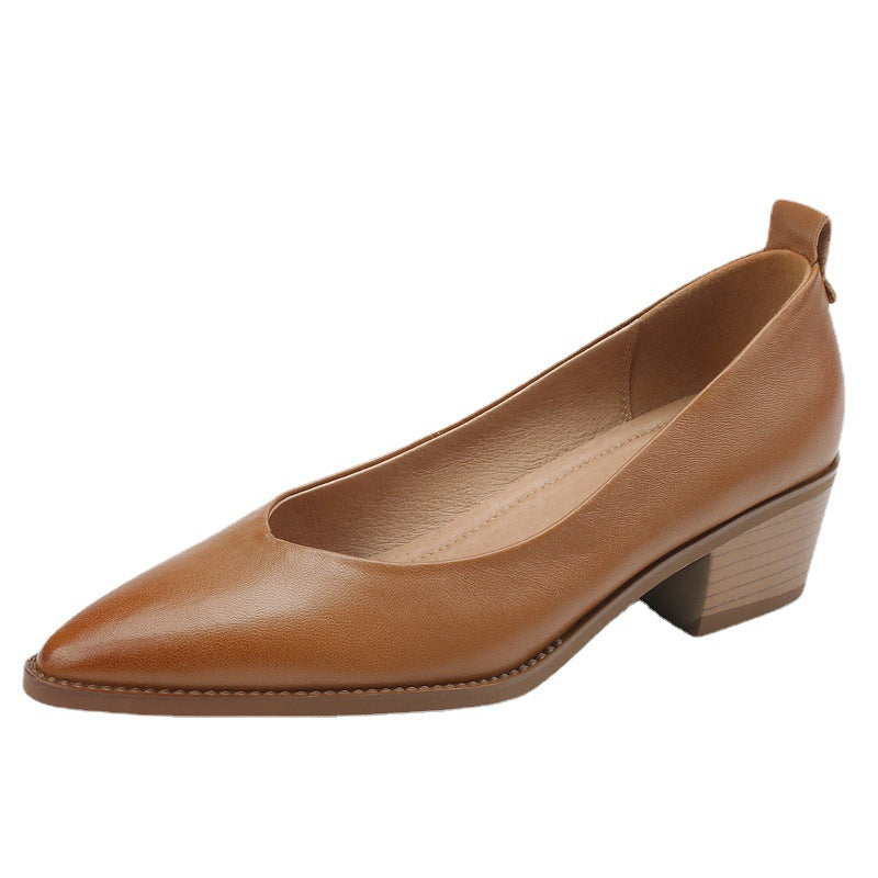 Sheepskin Low-cut Heels